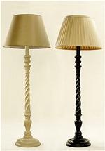 ALEXANDERS 62 CM IVORY/BLACK BARLEYTWIST COLUMN LAMP